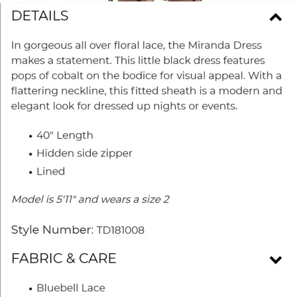 Trina Turk Miranda Blue Black Guipure Lace Sheath Cocktail Dress Size 2 New - Picture 14 of 14